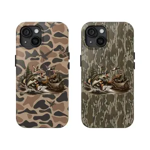 Couple Style-Camo Tough Phone Case, Hunting, duck, Fish, Phone Cases Phone Cover Hard Case Tough 2-piece Phone Case Compatible with iPhone 17,16, 15, 14, 13, 12, 11,