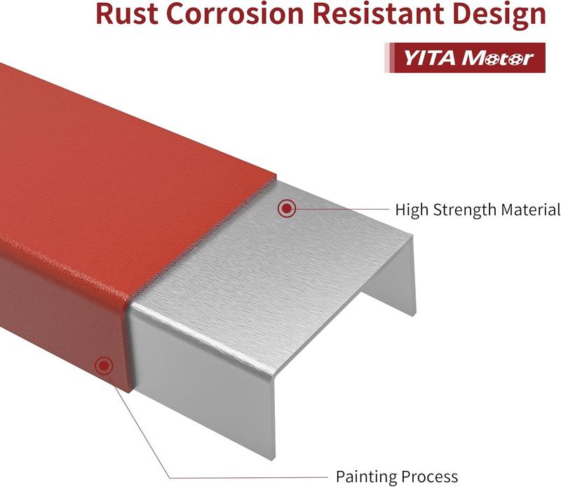 YITAMOTOR 2'' Forklift Trailer Hitch Receiver for Dual Pallet Forks, 6500lbs Towing Capacity Forklift Tow Hitch Attachment Adapter for 2'' Class III & IV Inserts
