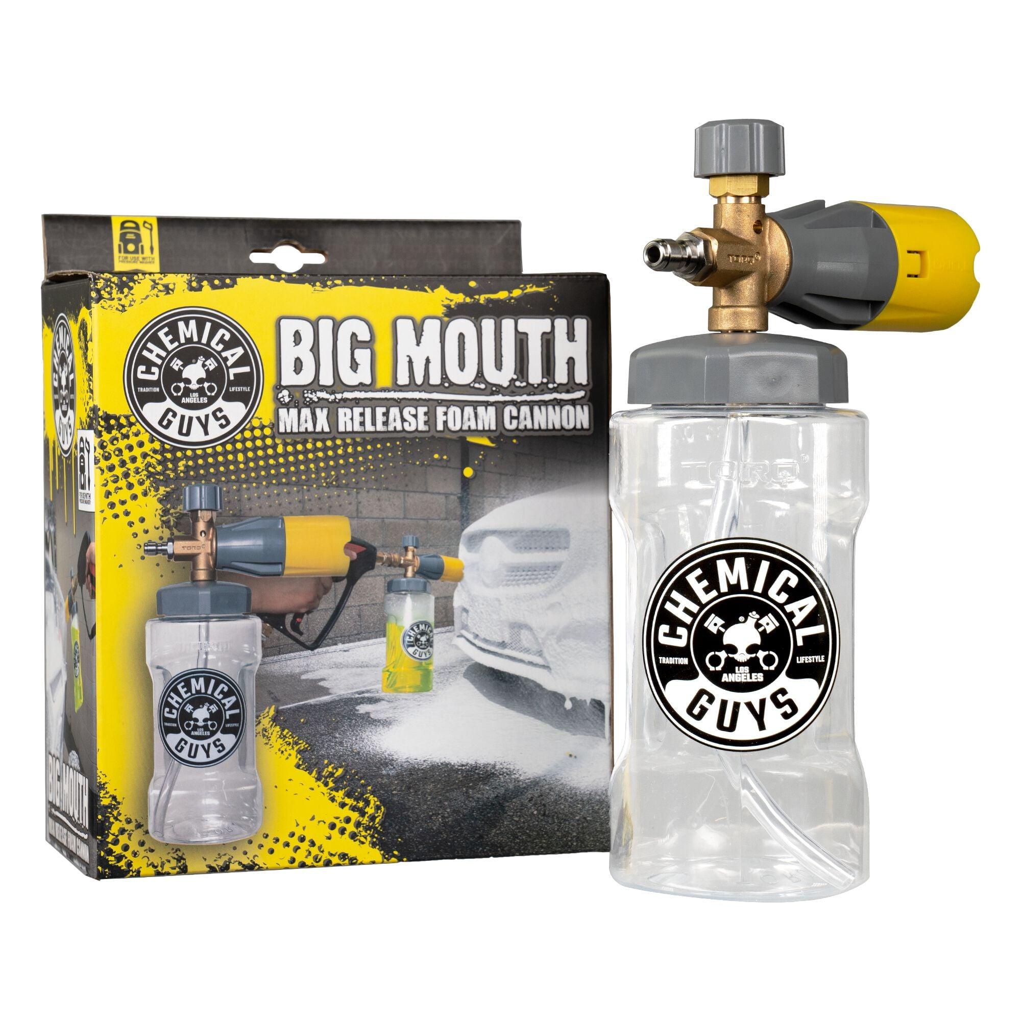 CHEMICAL GUYS Big Mouth Foam Cannon – Pressure Washer Car Wash & Detailing Tool for Max Foam | Adjustable Nozzle for Thick Suds on Cars, Trucks, SUVs, RVs, Wheels, Fences & Walls, Car Wash Accessories, Foam Lance