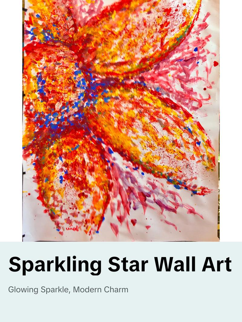 Sparkling Star, Wall Art Contemporary Painting