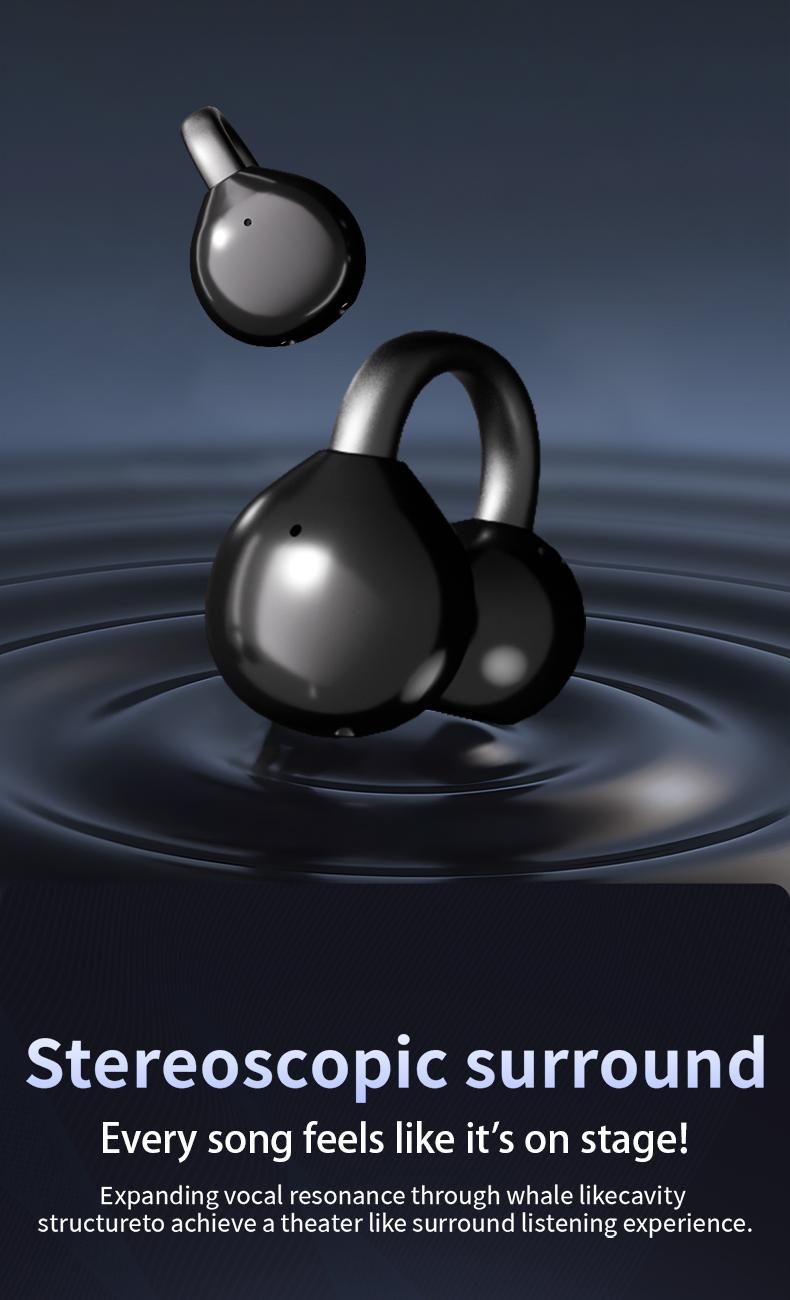 Acer OHR512 Open-Ear Earbuds, Clip-On Headphones, Bluetooth5.4，Lightweight Comfort, Firm-Shell Design, HIFI Sound,Listen to music, make phone calls, work, exercise, Suitable for smartphones such as Apple and Samsung Audio Headset Electronic ear headphone