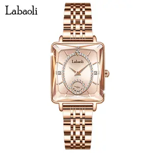 Luxury square ladies' wristwatch, sapphire crystal glass, quartz movement, waterproof design, elegance for all occasions. outdoorfun