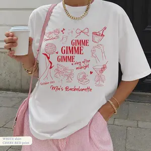 Gimme Bachelorette Shirt, Funny Disco Theme Bride Custom Shirt, Matching Bridesmaid Party Shirts