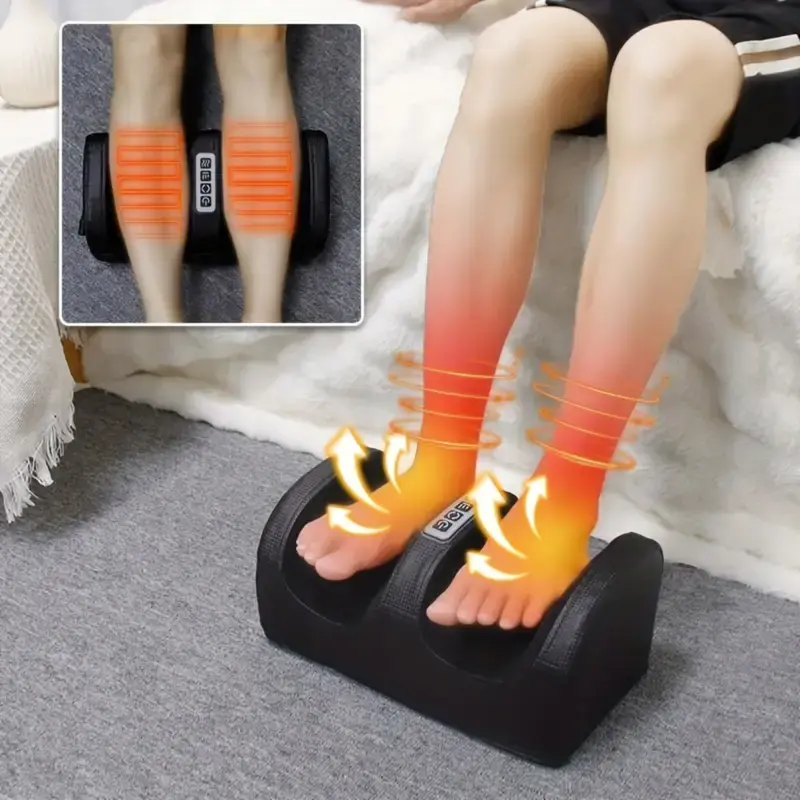 Foot massager, perfect for athletes foot, muscle relaxation, rolling massage, timable and heatable foot massager, 3 levels of adjustable strength for the bottom of the foot, calf, muscle. Red Relaxing, Foot Rollers, Vibratory Massager