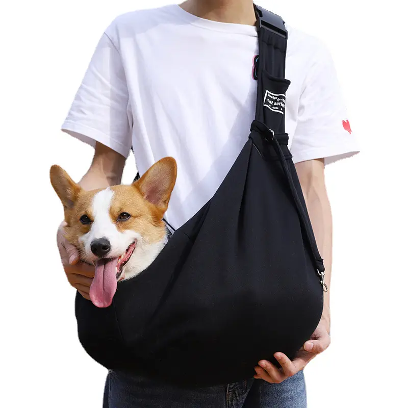 Dog and Cat Sling Carrier - Hands Free Reversible Pet Papoose Bag - Soft Pouch and Tote Design - Suitable for Puppy, Small Dogs Cats Outdoor (Classic Grey) critter cuddler sling