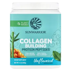 Sunwarrior Collagen Building Protein Peptides, Unflavored, 1.1 lb (500 g)