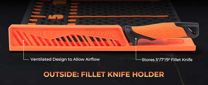 Product Introduction of KastKing EZ Fillet Fish Fillet Mat, Anti-slip Texture With 25" Integrated Ruler, Extended Dimensions, Easy to Clean Material, Portable Storage, Fish Cutting Board Chopping Block Ceramic 7