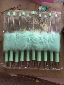 Teal Furry Pens