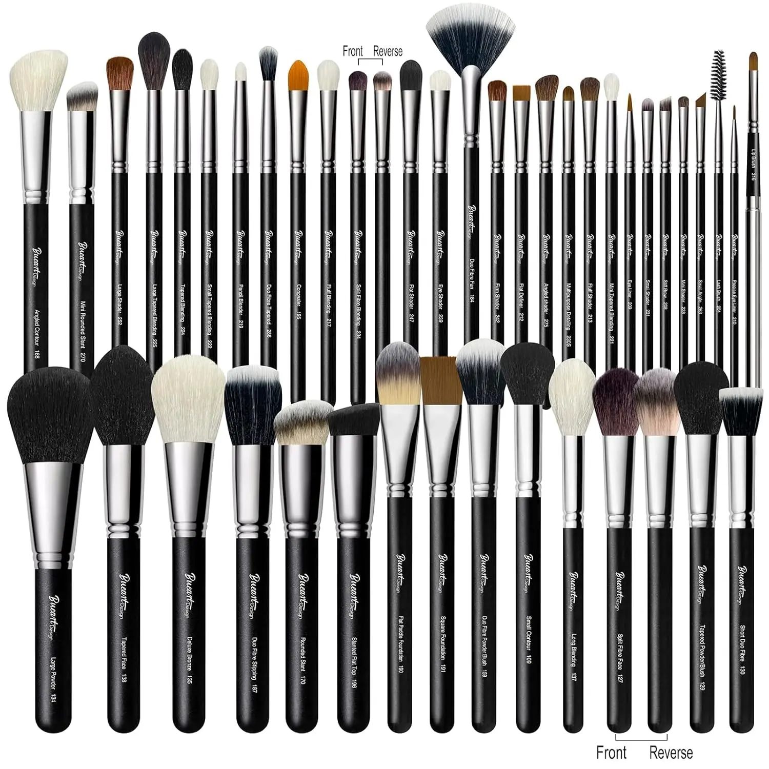 Professional Makeup Artist Brushes Set 26Pcs Real Natural Goat Hair Labeled White Makeup Brush Set with Foundation Powder blush concealer blending eyeshadow contour make up brushes set