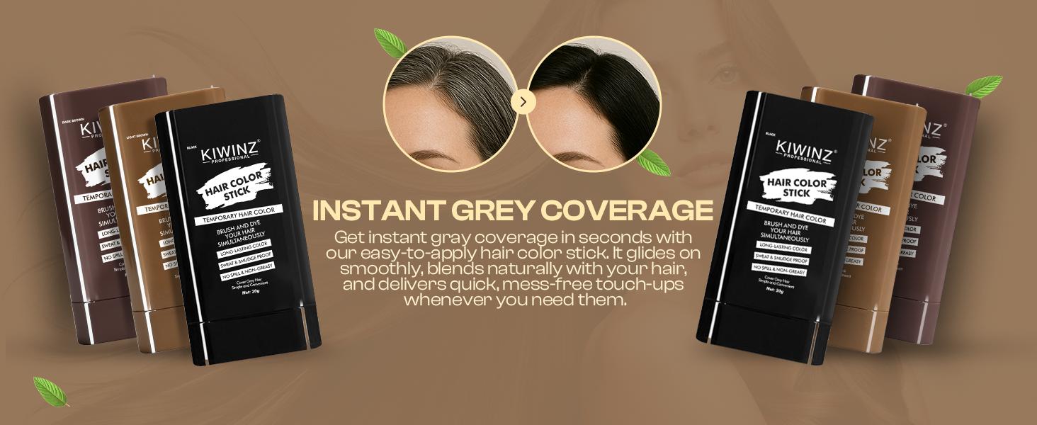 KIWINZ PROFESSIONAL 2-in-1 Hair Stick Portable Waterproof Sweat-Proof for Gray and White Hair mexican eelhoe dye color shampoo KIWINZ PROFESSIONAL 2-in-1 Hair Stick Portable Waterproof Sweat-Proof for Gray and White Hair mexican eelhoe dye color shampoo
