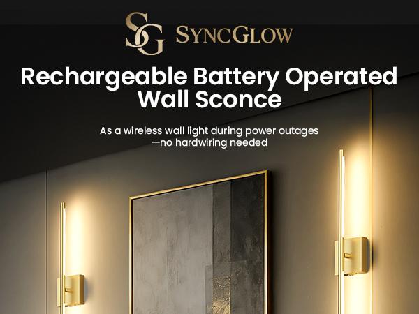 Battery Operated Wall Lights Set of Two, 【Non-Removable Battery】10000mAH Rechargeable Wall Lamps with Remote Control, Dimmable Gold/Black LED Wireless Wall Sconces for Bedroom, Living Room, Hallway, Dining Room, 360° Rotate 3CCT