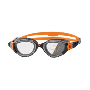Zoggs Predator Flex Reactor Adult Googles - Grey/Orange/Reactor Smoke