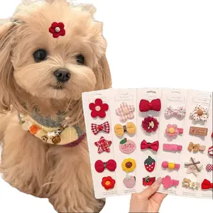 30pcs Small Pet Hair Bows Adorable Pet Hair Clips - Gentle on Dog Fur Dog Hair Accessories cute pattern