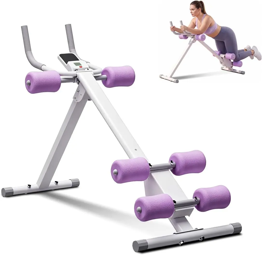 Umay Ab Trainer with LCD Monitor, 440lbs Weight Capacity, Foldable for Easy Storage, Ergonomic Supportive Design, Tones Waist Abs Arms Legs Hips tiktokshopbacktoschool