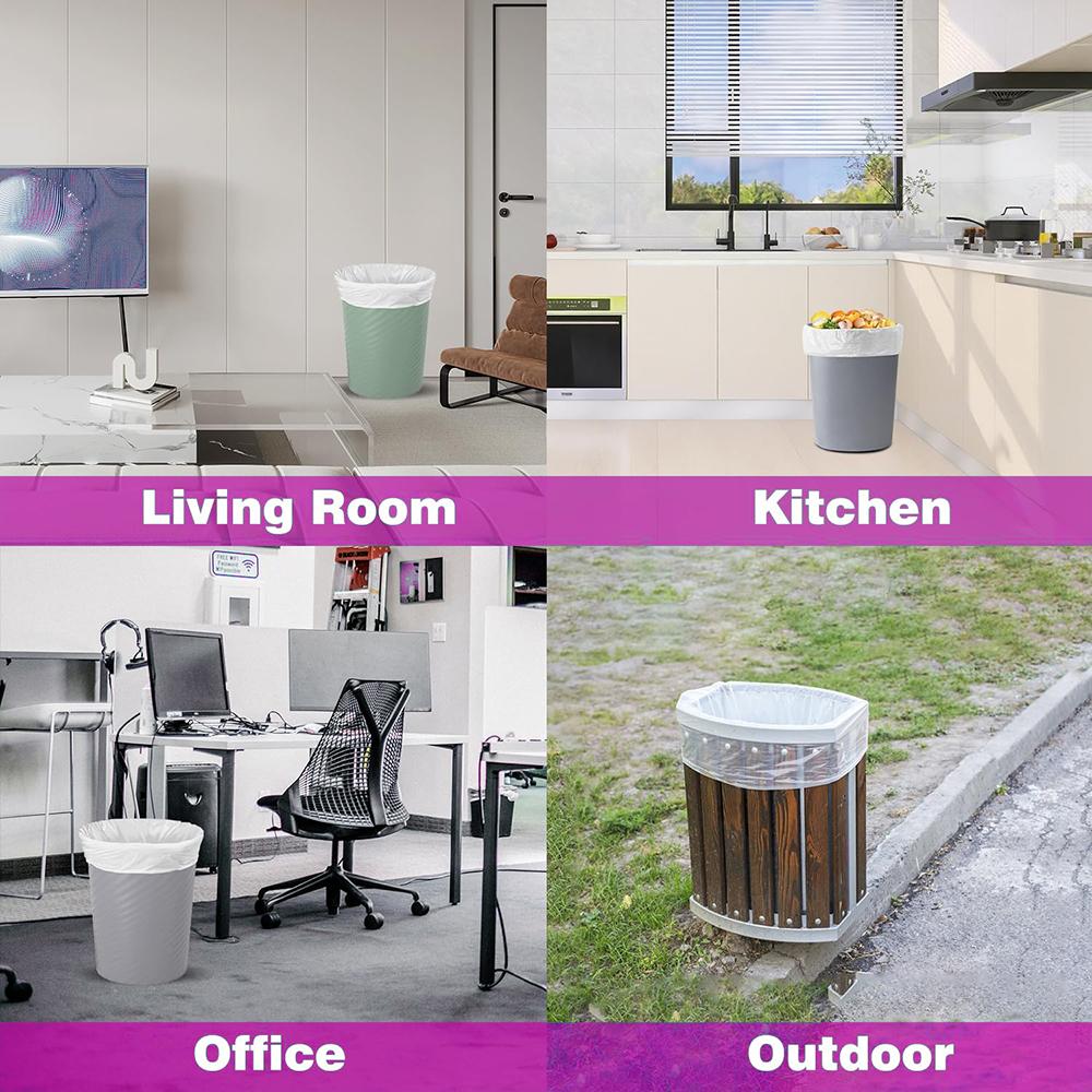 120 Bags 8 Gallon Lavender Aroma Non Tear Expandable Drawstring Plastic DisposableGarbage Bags-Super Strong, Leak-Resistant, Odor-Proof For Bedroom, Kitchen, Living Room,Outdoor, And Toilet Use Trash Bag- Convenient And Sanitary Waste Solution