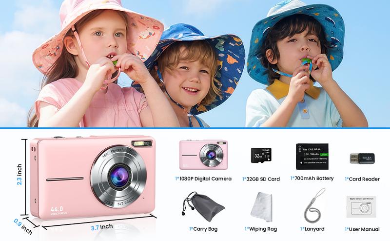 48MP 4K Digital Camera for Photography - 2.88" IPS Screen, 16X Zoom & Macro Mode with Flash | Compact Point and Shoot Camera for Beginners, Teens & Vlogging