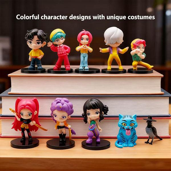10-Piece Figurine Set – Anime Model Toy Decorations, perfect for home collections and office desk display. An excellent gift choice for Christmas and New Year.