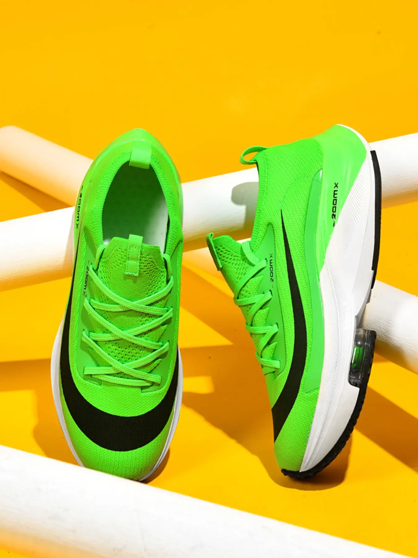 Men's Large Size Neutral Laces Athletic Running Shoes, Sporty Running Shoes, Casual Sport Style, Breathable Comfort, Air Sole, Anti-Slip, Ultra-Light, All-Season Sneakers
