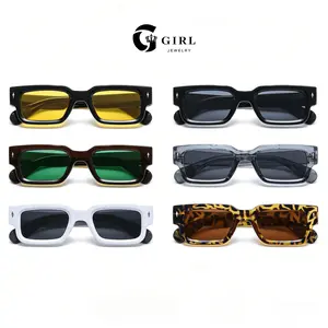 GGIRL 2 Pairs Frame Trendy Vintage Sunglasses for Men and Women, Stylish Travel Sunglasses for Everyday Use, Fashion Accessories for Outdoor Activities