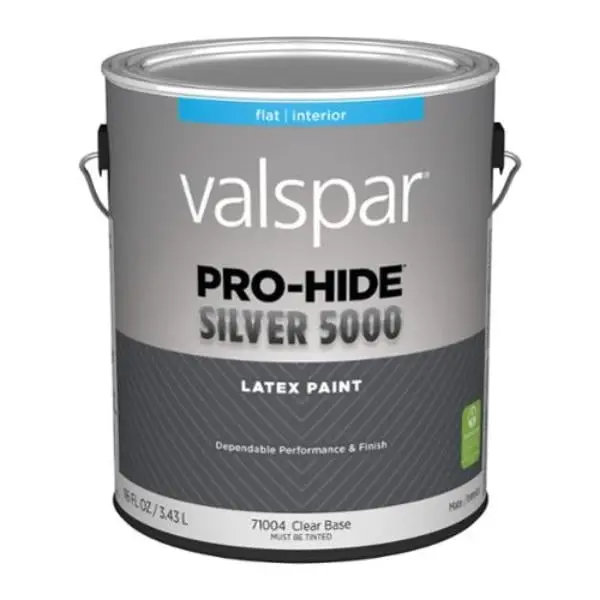 Valspar 028.0071004.007 Pro-Hide Silver 5000 Interior Paint, Flat Clear - 1 gal