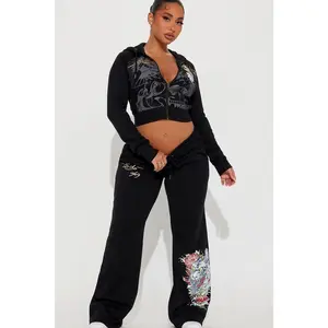 Ed Hardy Dreams Pant Set - Black H
