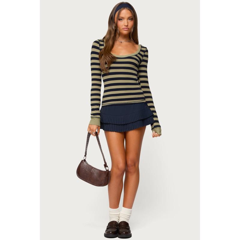Rainey Striped Long Sleeve Top