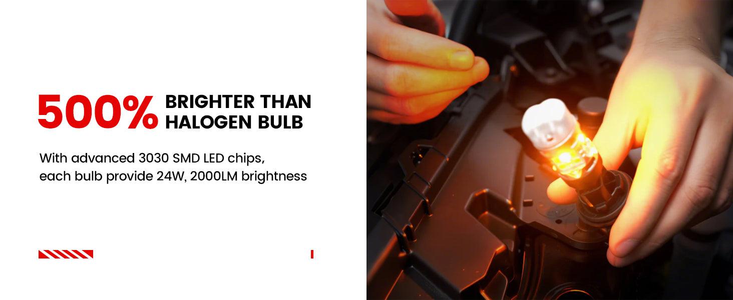 Lasfit 3157 4157 LED Turn Signal Bulbs CanBus-Ready Switchback | T3 Series,2 PCS