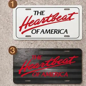 Camo Duck Hunting License Plate – "Heartbeat of America" Aluminum Car Tag