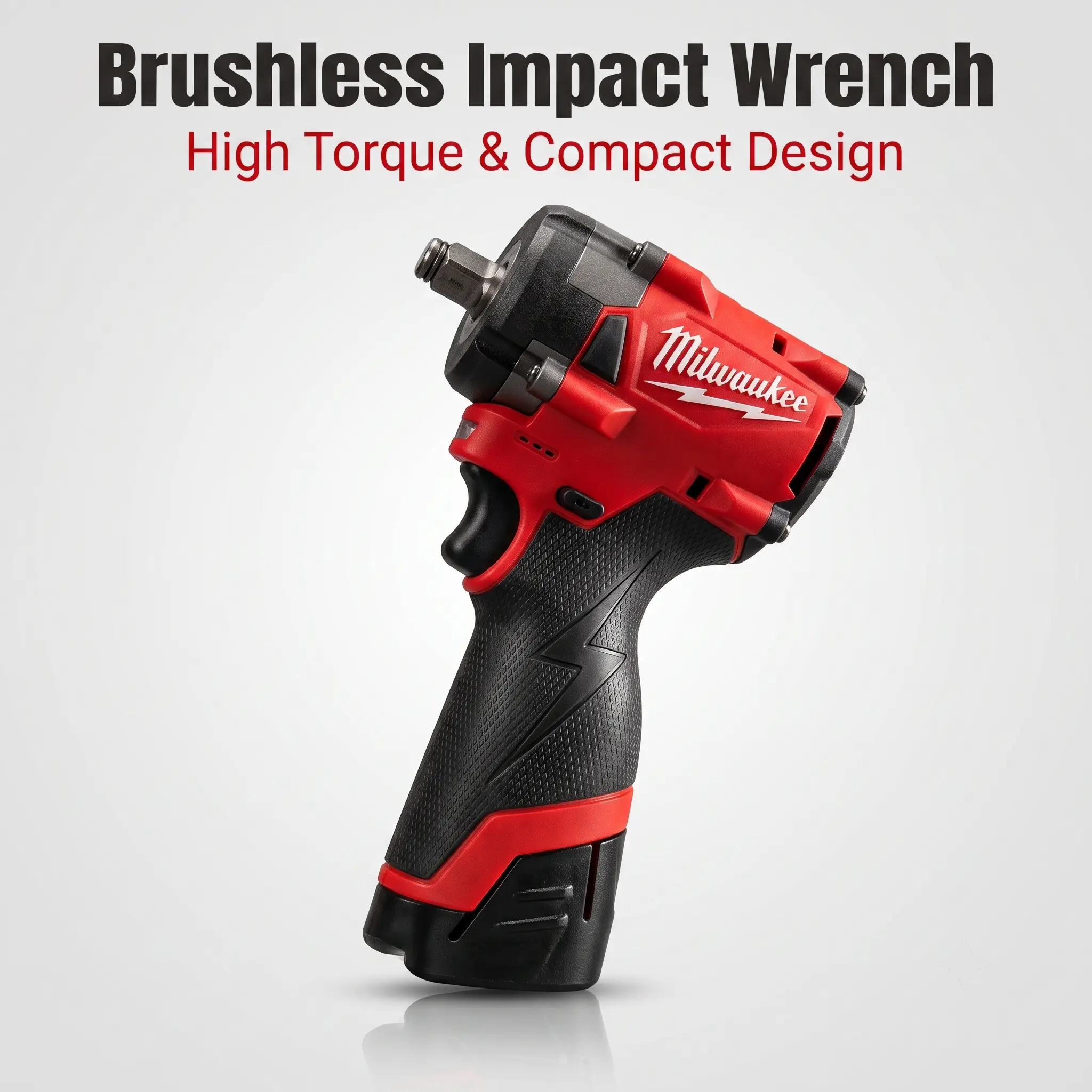 Milwaukee M12 Series Compact Brushless Wireless Operation Impact Wrench Kit for Mechanics - Slim Body Portable Handheld Power Tool with Hard Case, Socket Adapters for Car Repair Bolt Tasks (Pink Set)