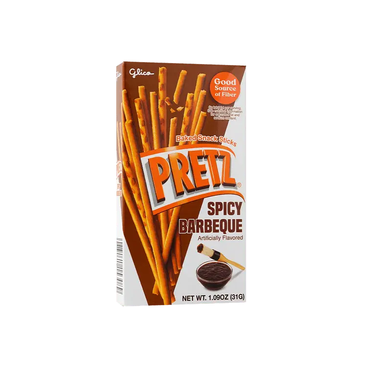 GLICO Spicy Barbeque Pretz - Baked Pretzel Sticks, 1.09oz Snack Flavor