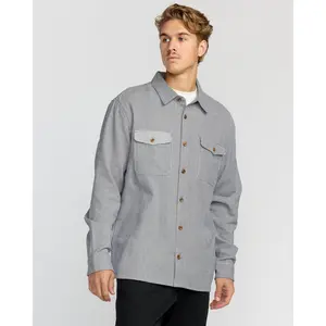 Austin Garage Long Sleeve Shirt - Stone Blue Austin Garage Long Sleeve Shirt - Stone Blue