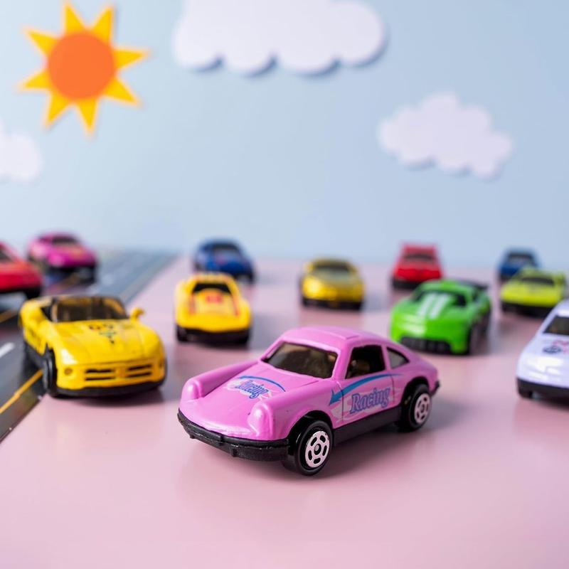 JOYIN 35 Valentines Day Die-Cast Racing Cars Gift Cards for Kids with Valentine’s School Classroom Exchange Greeting Cards, Vehicle Party Favor Toy Supplies