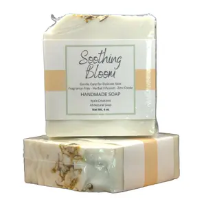 Soothing Bloom - Cold Processed Soap for Sensitive Skin - 4 oz bar
