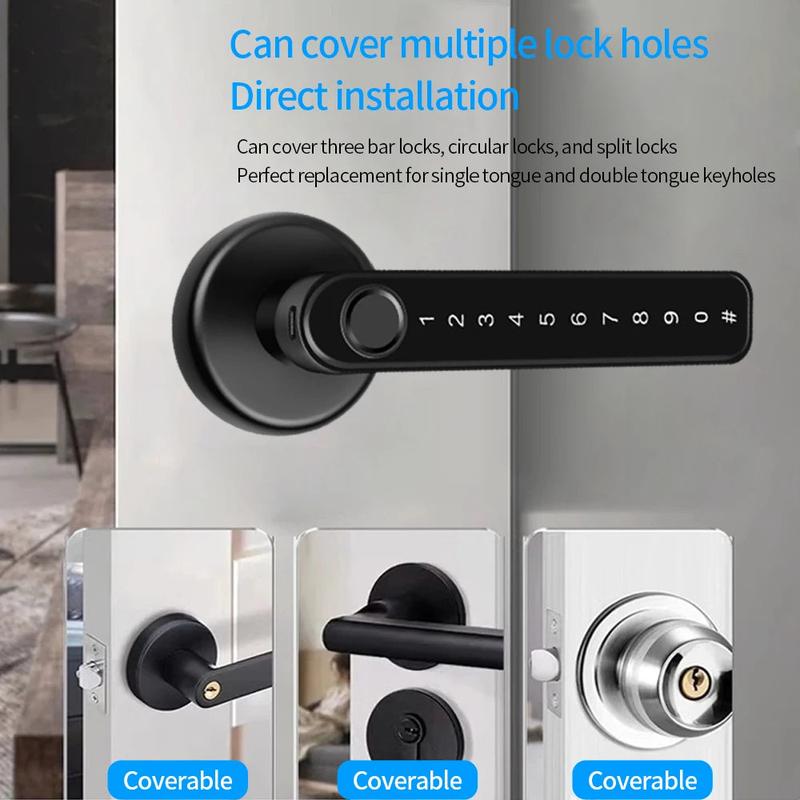 TTLock/tuya APP Smart Fingerprint Lock password code Door Lock Bluetooth Biometric fingerprint lock Electronic Handle Lock TTLock/tuya APP Smart Fingerprint Lock password code Door Lock Bluetooth Biometric fingerprint lock Electronic Handle Lock