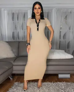 USBOUTIQUE CHIC Women‘s 2026 Summer Long Sleeve Bodycon Dress Stretchy Brushed Slip Dress