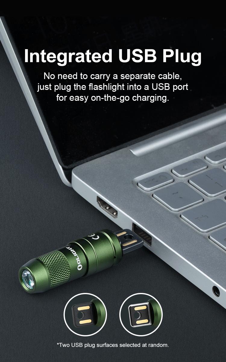 OLIGHT IMINI 2 EDC Rechargeable Keychain Flashlight, 50 Lumens Compact and Portable Light, Tiny LED Lights