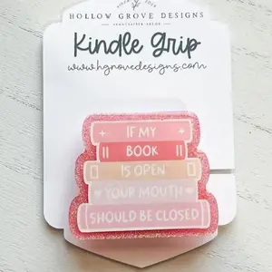 Book Open Mouth Shut E-Reader Grip, Custom Kindle Grip, Kobo Reader Grip, Snarky Readers Merch, Bookish Accessories, Romance Reader Grip, Gift for Book Lovers