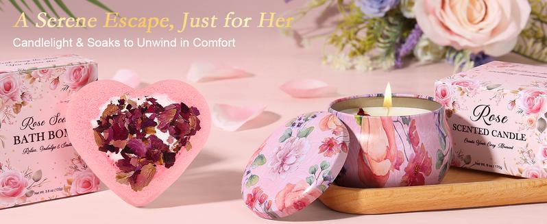Self Care Gifts for Women Get Well Soon Gift Baskets,Valentine's Day Gifts for Women Spa Care Package Gift Box, Relaxing Thinking of You Gift for Mom Her Sister Best Friend Girlfriend