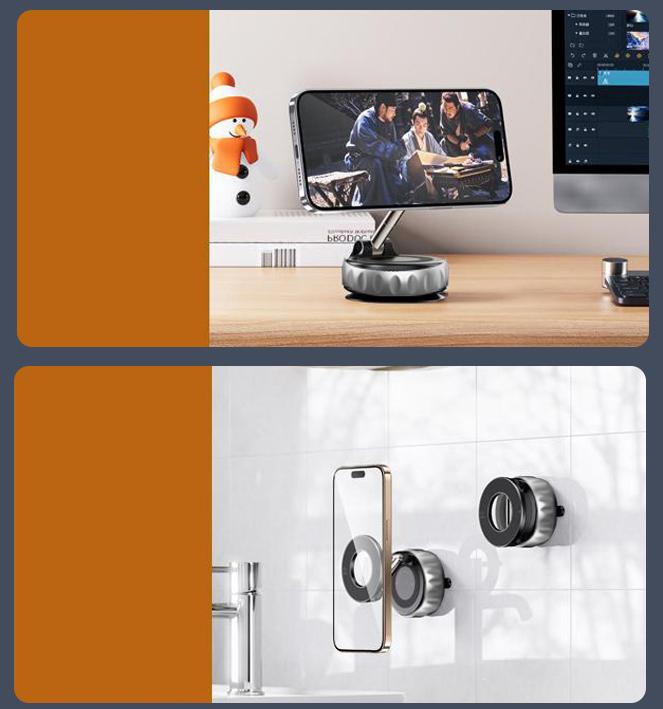 360° Rotating Magnetic Car Phone Holder – Strong Adsorption, One-Pull Pickup, No Interior Damage, Universal Mount Anywhere