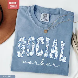 Comfort Colors Advocate Support Empower T-shirt, Social Worker T-shirt, Social Worker Gifts, School Counselor Shirt, Graduation Gift Msw Lsw