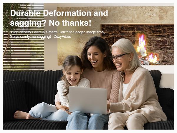 【4 Packages Shipping] Plush Corduroy Cloud Velvet Modular Couch with Chaise & Ottoman, No Assembly Required - L/U- Shaped Sectional Sofa Set with Flexible Configuration