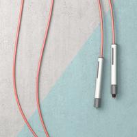 White Handles / Coral Rope