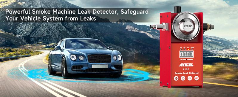 ANCEL L100 Automotive Smoke Machine EVAP Smoke Leak Detector with Digital Pressure Gauge, Air Smoke Dual Modes, Automotive Car Vacuum Leakage Locator All Systems Leak Detector for All Pipes Car Truck