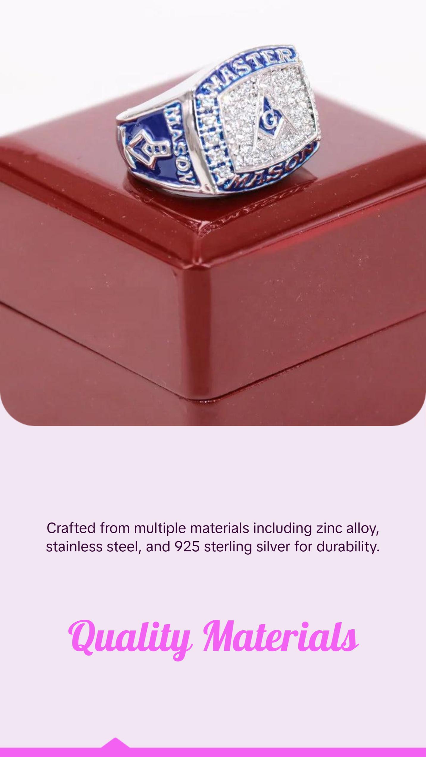 Master Masonic Championship Ring