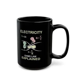 Funny Ohms Law Coffee Mug,  Gift for Electrical Electronics Engineers,Electrician & Lineman Mug Gift Engineering Students Coffee Cup