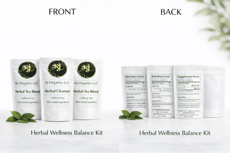 KJorganicsllc Herbal Wellness Balance Kit 3 | Plant-Based Tea