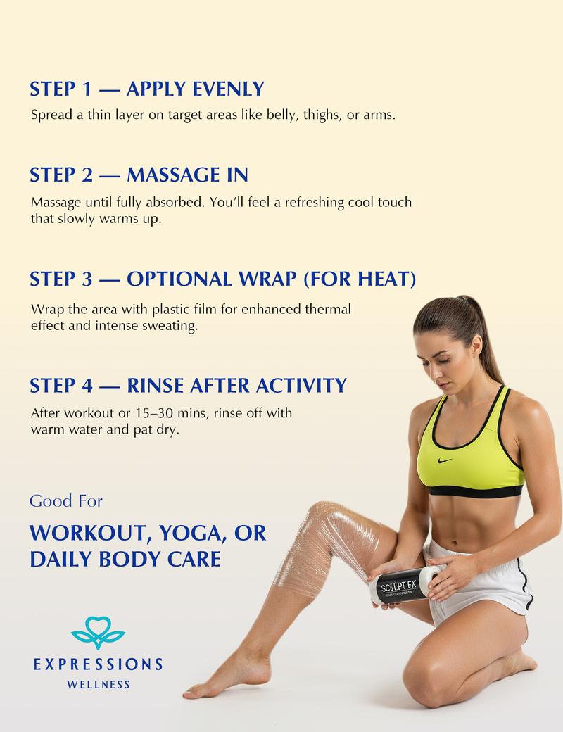 15-Day Fast-Acting Anti Cellulite Sculpting & Tightening Burn Gold Massage Cream | Cryo Thermo Firming Gold Gel for Belly Thigh Butt & Arm Firming Toning Moisturizing Sculpting & Smoothing|Unisex Body Contouring Treatment for Men & Women |200 G