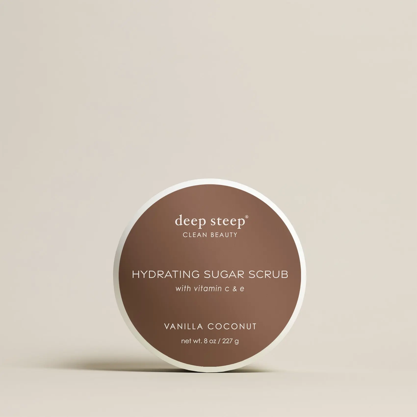 Deep Steep Premium Beauty Vanilla Coconut Sugar Scrub 8 oz - Moisturizing Sugar Scrub for Body Care