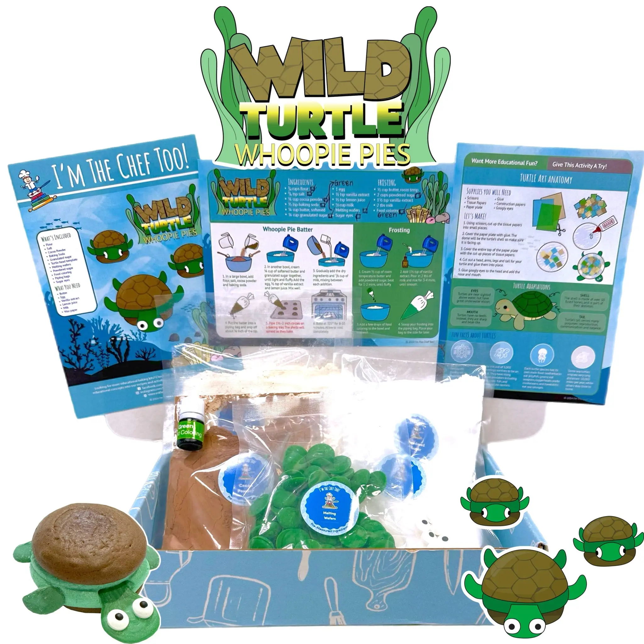 I’m The Chef Too! Wild Turtle Whoopie Pie Baking Kit for Kids | STEM Activity