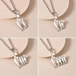 Mom Daughter Son Family Necklace Stainless Steel Chain Multiples Childs Silver Color Pendant Jewelry Women Mother's Day Gift